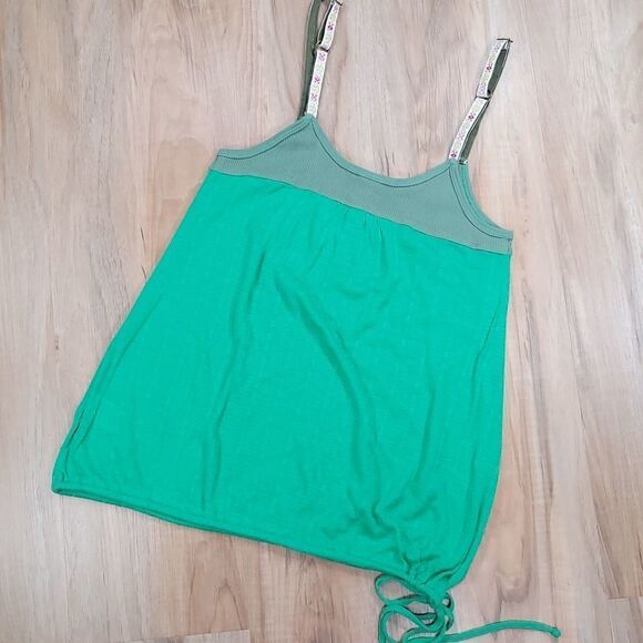 🔹️Free People Green Cinched Sleeveless Top Medium - Picture 2 of 10